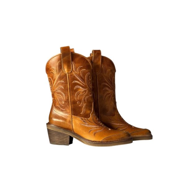 Tex Celeste Caña Media Miel Bordadas