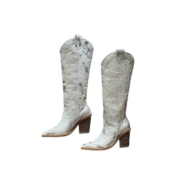 Lucky Extralarga Pelo Beige y Plateado